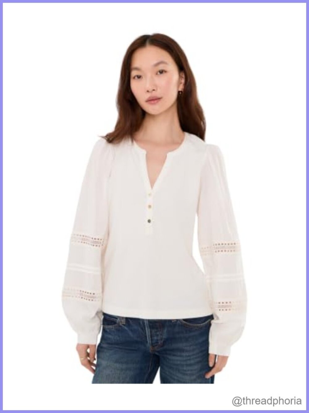 Lilly Pulitzer Ronson Long Sleeve Knit Top Button Front Blouson